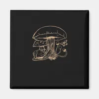 Cottagecore Aesthetic Goblincore Mushroom Snail Magnet