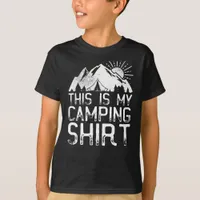 This Is My Camping Shirt Funny Quote Kids T-Shirt