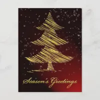 elegant red festive Christmas Greeting PostCards