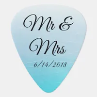 Mr & Mrs Guitar Picks Personalized Wedding Favors