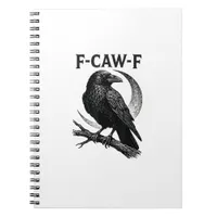 Funny F-Caw-F Crow Retro Graphic Notebook