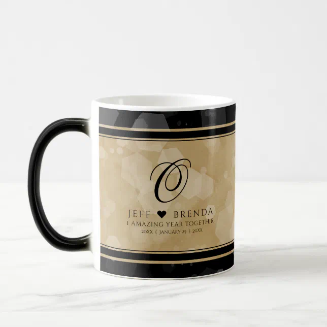 Elegant 1st Paper Wedding Anniversary Celebration Magic Mug