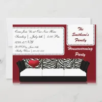 Cute Modern Furniture Housewarming Party Invitation