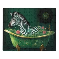Fun Zebra in a Bathtub Jigsaw Puzzle