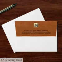 Elegant Gold Monogram Business Envelope