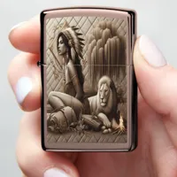 Native Indian Majesty and Fierce Guardian Zippo Lighter