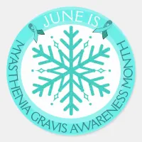 Myasthenia Gravis Snowflake Warrior sticker