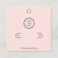 Blush Pink Jewelry Earrings & Branding Display Calling Card