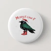 Merry Christmas F Caw F Vintage Classic Style Button