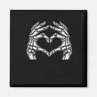 Skeleton Heart Hands Sign Halloween Costume Basic  Magnet