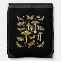 Cottagecore Aesthetic Mushroom Frog Butterfly Gobl Drawstring Bag