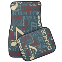 Born to Dance Blue/Red/Gold ID277 Car Mat