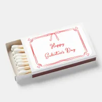 Happy Galentine's Day Red and White Bestie Gal Pal Matchboxes