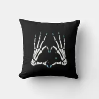 Skeleton Hand Classic Halloween Throw Pillow