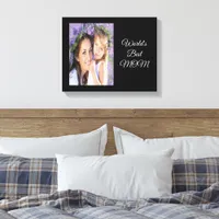 Mother photo black canvas print