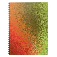 Shades of Orange and Green Spiral Binder Notebook