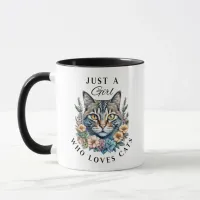 Just a Girl Who Loves Cats Personalized Mug