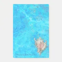 Conch Shell "Beach Life" Personalized Post-it Notes