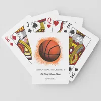 Orange White basketball player bachelor party Poke Poker Cards