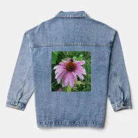 Bumblebee on Eastern purple Coneflower Denim Jacket