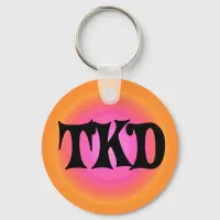 Orange and Pink TKD Keychain