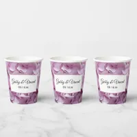 Soft Pink Hydrangeas Wedding Paper Cups