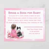 Pink Baby Shower Bring a Book for Baby Flyer