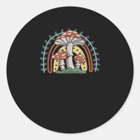 Cottagecore  Mushroom Goblincore Mycology Natureco Classic Round Sticker
