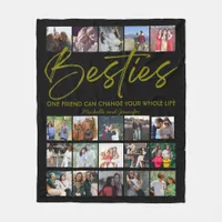 Best Friends | Besties Photo Collage  Fleece Blanket