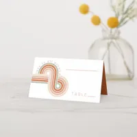 Refined Lines Geometric Wedding Terra Cotta ID983 Place Card