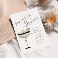 Minimalist Margs and Matrimony Bridal Shower Invitation