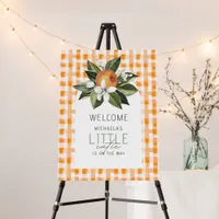 A Little Cutie On The Way Citrus Baby Shower Foam Board