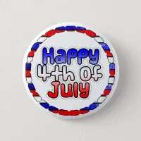 Happy Fourth of July Button