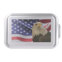 American Bald Eagle and Flag Cake Pan