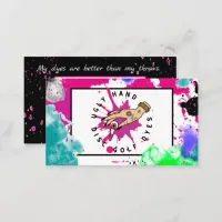 Paint Splatter pink Business Card