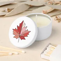 Contemporary Canadian Maple Leaf ID1071 Mini Candle Favors