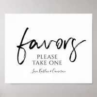 Wedding Favors Sign "Please Take One" | Black