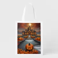 Halloween Pumpkin Vibes Grocery Bag