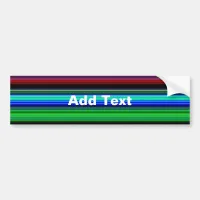 Thin Colorful Stripes - 1 Bumper Sticker