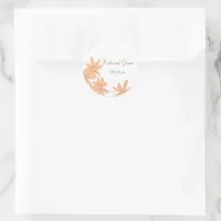 Orange Daisies Wedding Envelope Seals