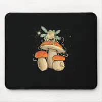 Cute Cottagecore Aesthetic Mushroom Frog Goblincor Mouse Pad