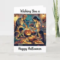 Wishing You a Happy Halloween Nostalgic Holiday Card