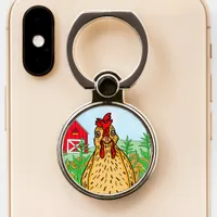Hello Chicken | Cute Cartoon Drawing Phone Ring Stand