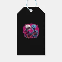 American Traditional Skeleton Holding Hands Tattoo Gift Tags