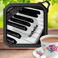 Personaized Black White Music Keyboard Piano Keys Bluetooth Speaker