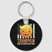 Make Halloween Great Again Trumpkin Funny Hair Pum Keychain