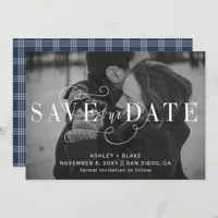 Modern Stylish Handwritten Calligraphy Photo Save The Date