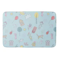 Hand Drawn Cute Stuff ID360 Bathroom Mat