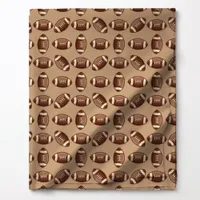 Cute Brown Football Pattern Fabric