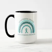 Myasthenia Gravis Warrior Rainbow and Ribbon Mug